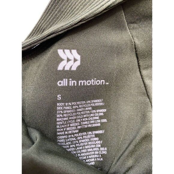 All In Motion‎ Sports Bra Womens SMALL Dark Green Very Soft Removable-Cup… - Picture 6 of 13